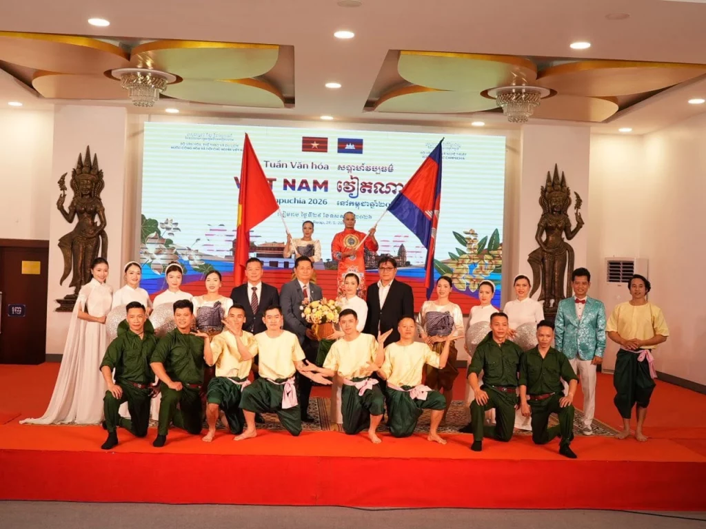 ការសម្តែងសិល្បៈក្នុងព្រឹត្តិការណ៍សប្តាហ៍វប្បធម៌វៀតណាមនៅកម្ពុជាឆ្នាំ២០២៦ នៅខេត្តសៀមរាប