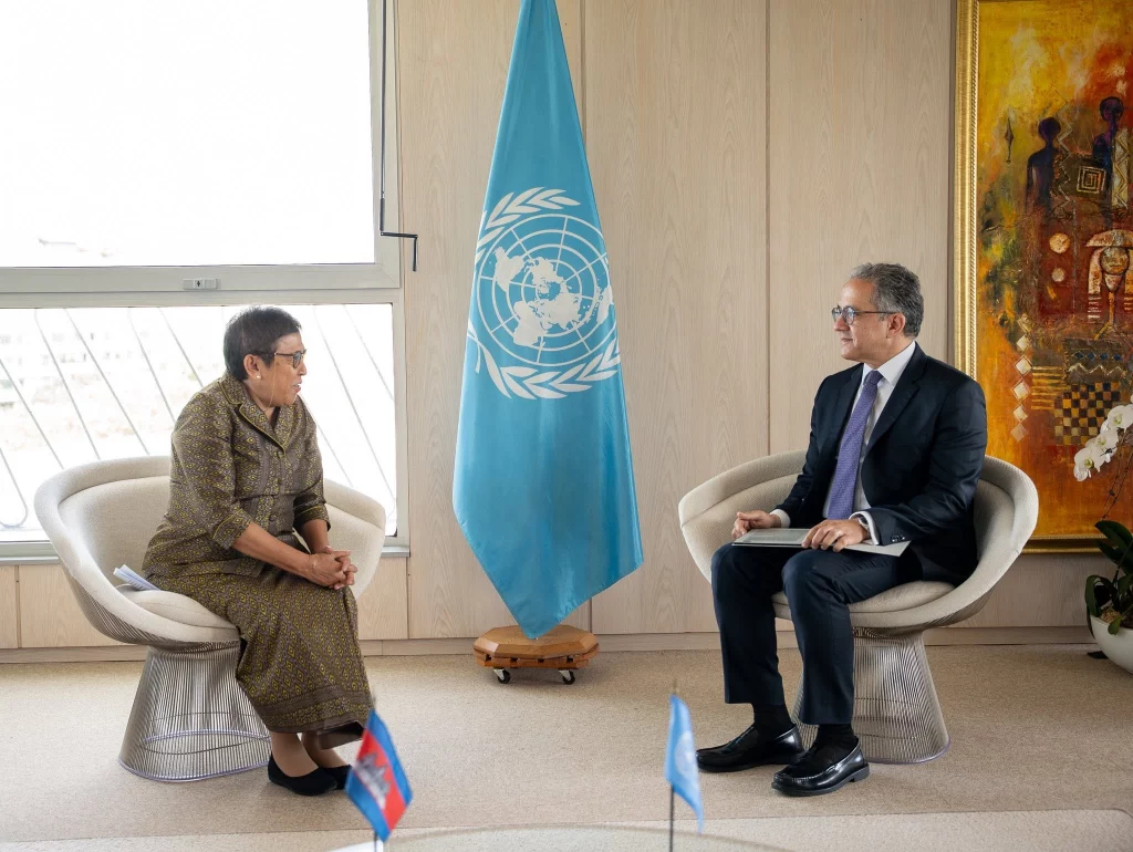 Her Excellency Doctor Academician Phoeurng Sackona, Minister of Culture and Fine Arts and Chairperson of the Cambodian National Commission for UNESCO, led the Cambodian delegation to the 11th Session of the General Assembly of the States Parties to the 2003 Convention for the Safeguarding of the Intangible Cultural Heritage, held from June 17 to 18, 2026, at the UNESCO Headquarters in Paris, French Republic.